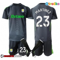 Otroške Nogometnih dresov Aston Villa Emiliano Martinez #23 Vratar Domači 2025-26 Kratki rokavi (+ hlače)